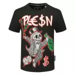 philipp plein t-shirt cut round neck ghost gambling back dollar